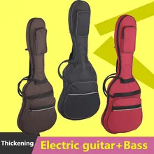 Waterproof Thicken 11.5 mm Electric Guitar Bass Bag Case Backpack Guitarra Accessories Parts Carry Gig Colorful Cloth