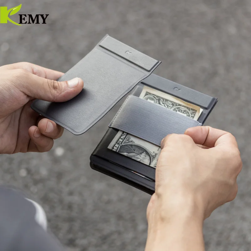

KEMY MAG Modular Creative Magnetic Combination Split Plastic Credit Bank Card Case Holder Short Men Male Wallet and Purse Design