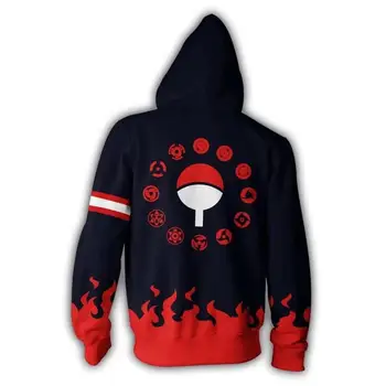 

High Quality Large Size S-5XL 3D Hot NARUTO Hoodies Sweatshirt Cosplay Man Woman Zipper Hoodies 3D NARUTO Thin Sweatshirts Coat