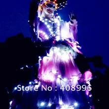 Светодиодный светящееся платье для вечерние/Карнавальные Платья/светящиеся костюмы/парк развлечений серии 01