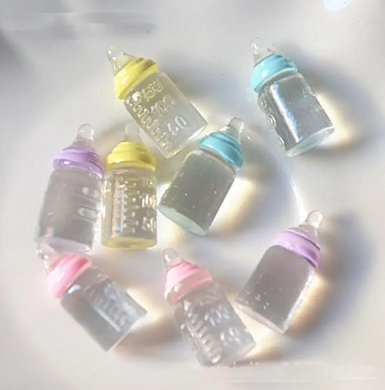 8 шт./лот бутылка для молока Diy Lizun Slime Шарм принадлежности аксессуары для слизи наполнитель Миниатюрный смолы дети полимерный Пластилин подарок - Цвет: 8PCS Mixed Color