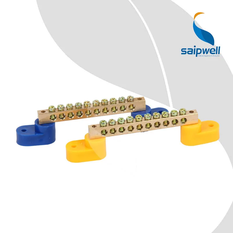 

10pcs/lot,250V-450V Brass Screws Terminal Single Row 6*9mm,10 Ways Copper Electric Terminal Blocks Connector SP-007/10 6*9