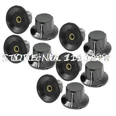 

10pcs Adjustable Turn 24mm Top 6mm Shaft Insert Dia Potentiometer Rotary Knobs