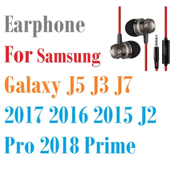 

3.5mm Earphone For Samsung Galaxy J5 J3 J7 2017 2016 2015 J2 Pro 2018 Prime Earpiece Headset Fone De Ouvido Earbuds With Mic