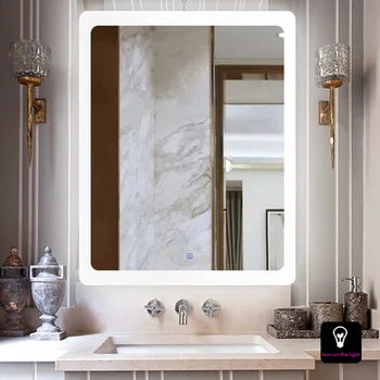 

Wall Hanging led Bathroom Mirror Wall Lamp Intelligent AntiFog Toilet Mirror Lamp Fitting Room Bathroom Makeup Mirror Wall Light