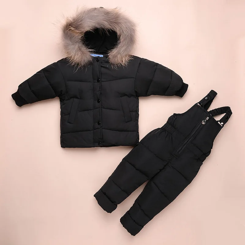 Зимние комбинезоны для новорожденных; пуховики с рукавами «летучая мышь»; зимний костюм для мальчиков и девочек в Корейском стиле; комплект-двойка; зимняя одежда; плотный зимний комбинезон
