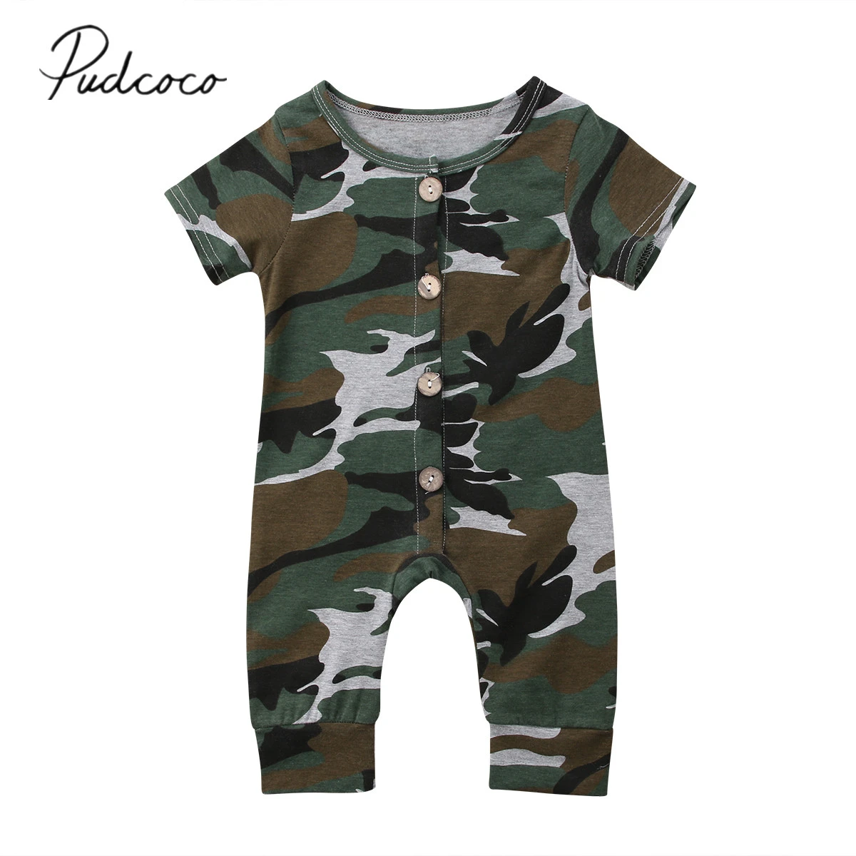 2019 Baby Summer Clothing Top Baby Kids Boy Girl Infant Camouflage Romper Jumpsuit Short Sleeve Clothes Camo Casual Outfit 0-24M bright baby bodysuits	