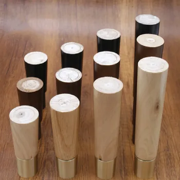 

Imported Oak Furniture Legs Cabinet Sofa Chair Feet TV Cabinet Table Legs Solid Wood Furniture Feet Copper Cover With Screws