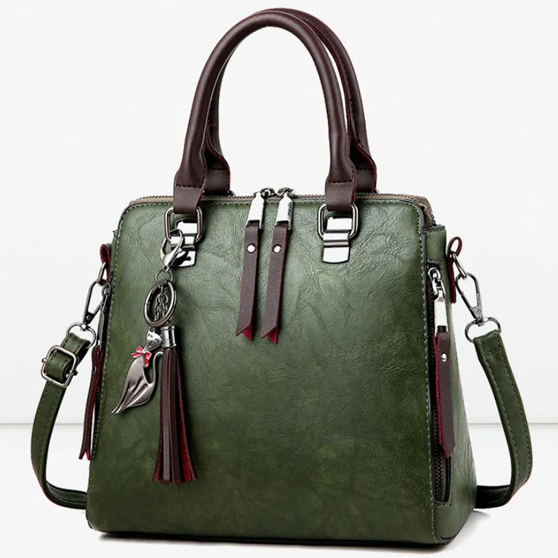 

Women Handbags High Quality Printing Women Bags Women PU Leather Shoulder Messenger Bags Sweet Tote Bag(green)