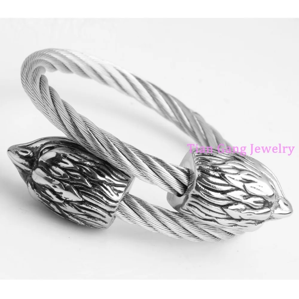 High Quality New Punk Jewelry 316L Stainless Steel Men Boys Eagle End