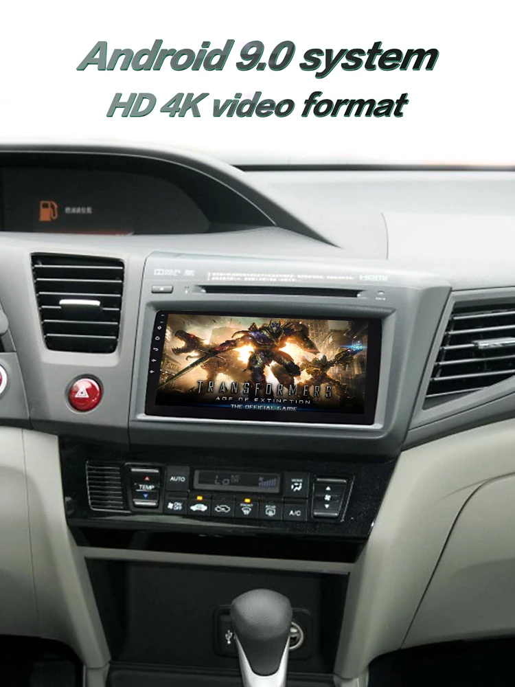4G Lte Android 9,0 Автомобильный мультимедийный навигатор gps dvd-плеер для Honda Civic 2012 13 14 лет ips экран Радио стерео