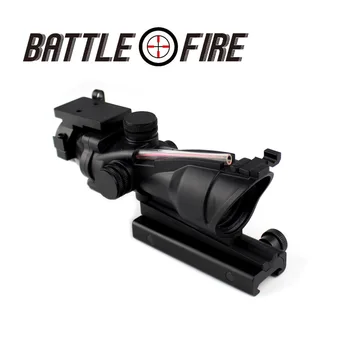 

4X32 True Fiber power NO need battery self Illumination Reticle Optics red dot Collimator Sight rifle Scope for hunting