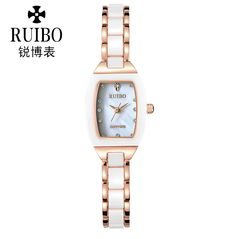 

100% ceramic womens watches waterproof diamond quartz square white woman wristwatches ladies clocks Citizen movement 2018 new
