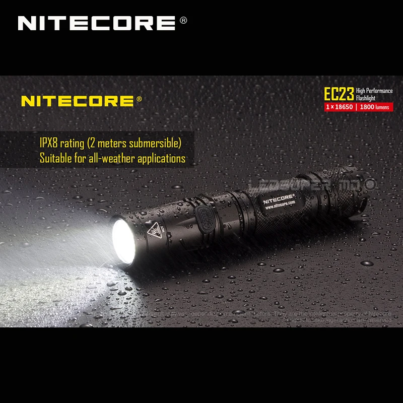 Latest 2017 Nitecore EC23 1800 lumens CREE XHP35 HD E2 LED High Performance Flashlight with Battery (IMR18650 2500mAh 35A)