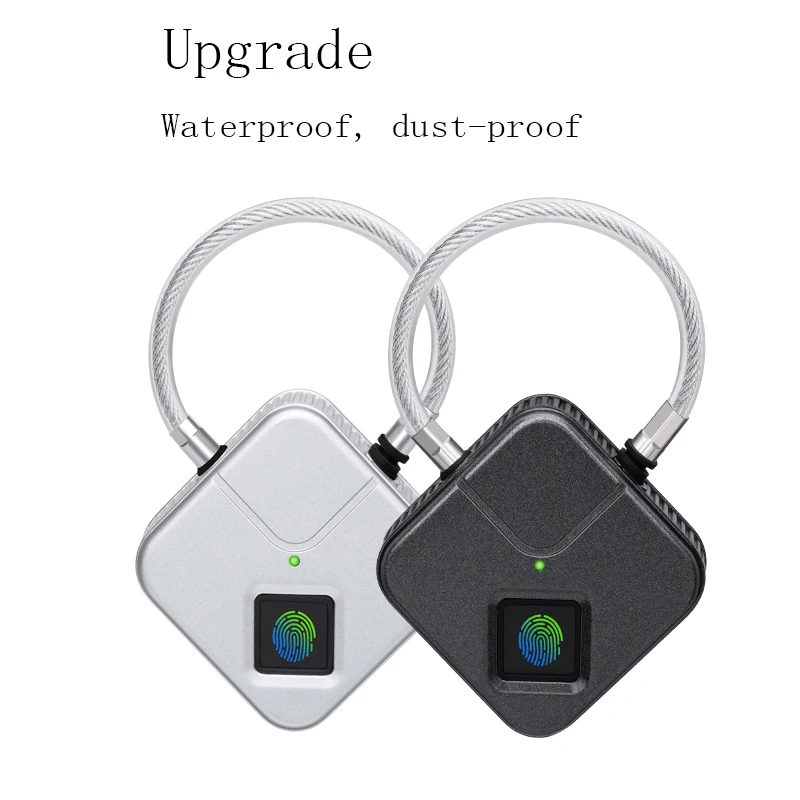 Smart Fingerprint Padlock Usb Rechargeable Intelligent Keyless Locking Ip65 Waterproof Lock For Luggage Box Anti-Theft Securit