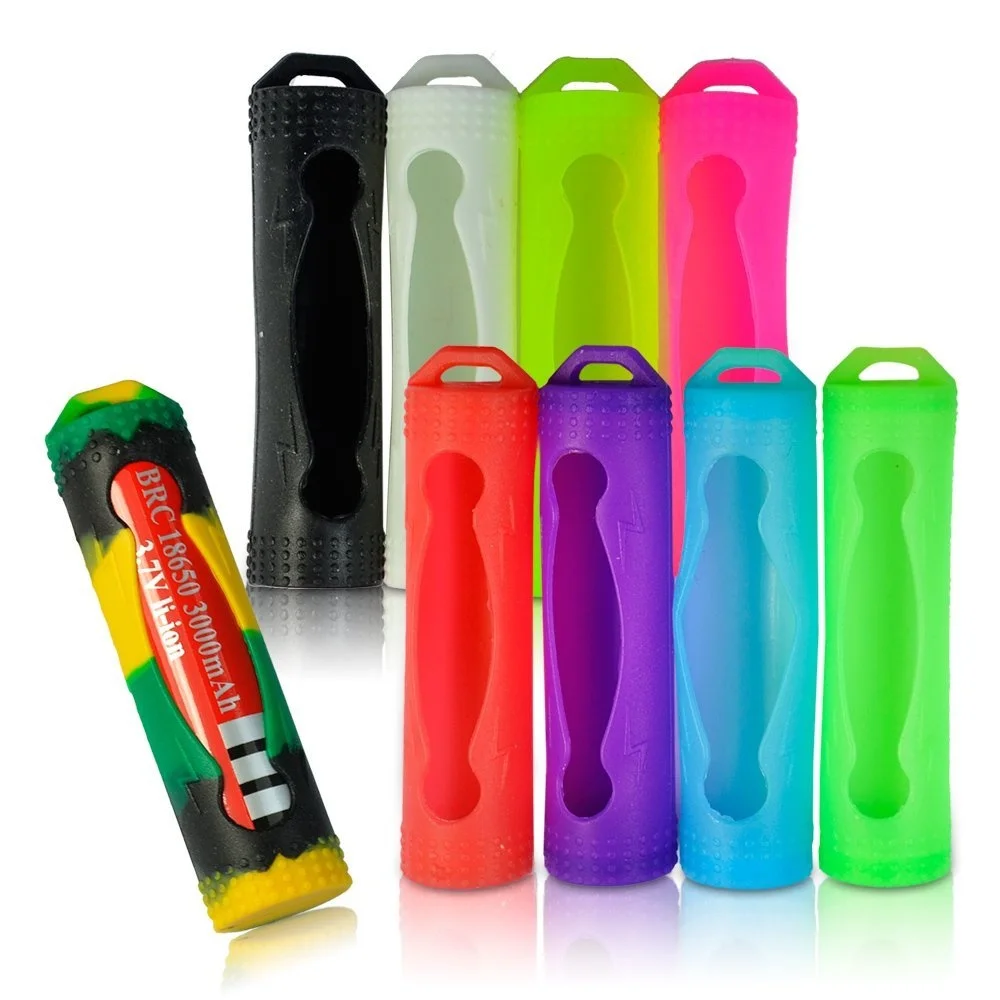 

800pcs/lot MasterFire 18650 Battery Holder 18650 Silicone Cases Protective Covers Colorful Soft Rubber Skin Bag