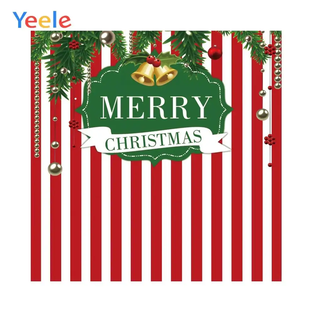 Yeele Merry Christmas лося колокольчики для украшения в полоску фотофоны персонализированные фотографические фоны для фотостудии