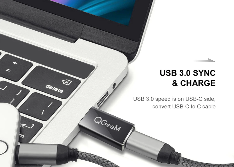 QGeeM USB 3,1 type C мама к USB 3,0 папа порт адаптер 10 Гбит/с type-A Разъем синхронизации данных адаптер Разъем для Macbook Google