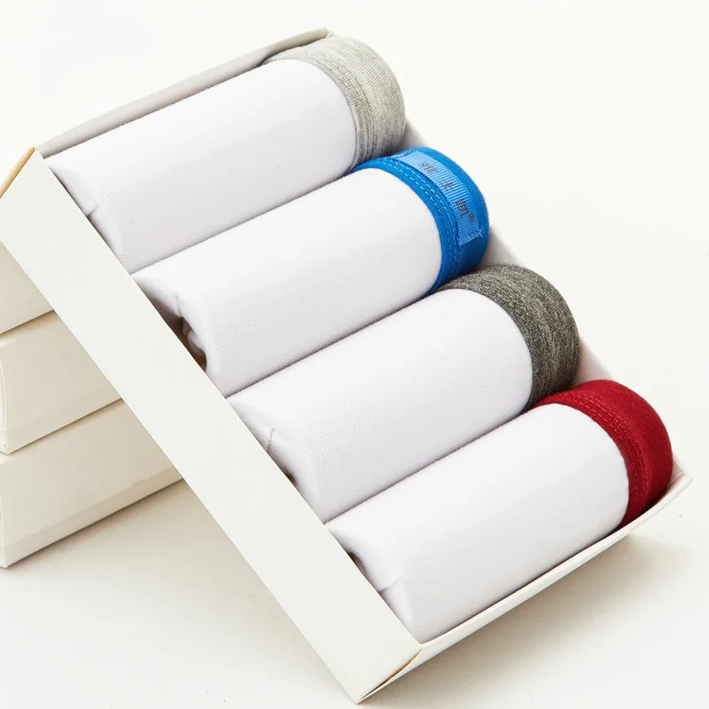 Comprar Boxershorts hombres bambú blanco algodón transpirable jóvenes hombres ropa interior boxeadores cortos Casual Sexy bragas hombres calzoncillos 4psc 4XL 5XL