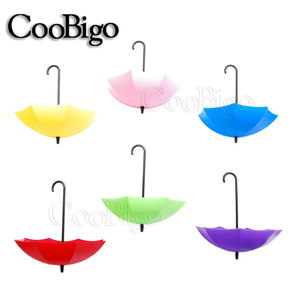 

Umbrella shape Sticky hooks Creative Key Hanger Rack Home Decorative Holder Wall Hook for Kitchen/Bathroom/Bedroom 3pcs/6pcs