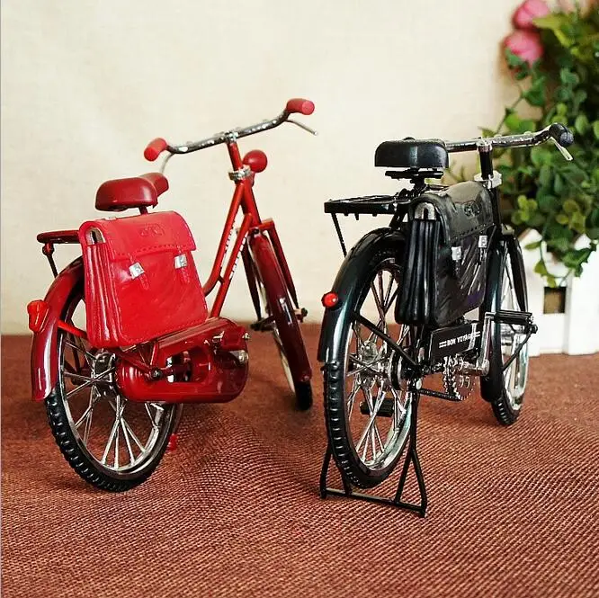 

Vintage Bicycles Postman Bike Model Inflatable Lighter Creative Decor Gift Scooter Model Store Ornaments