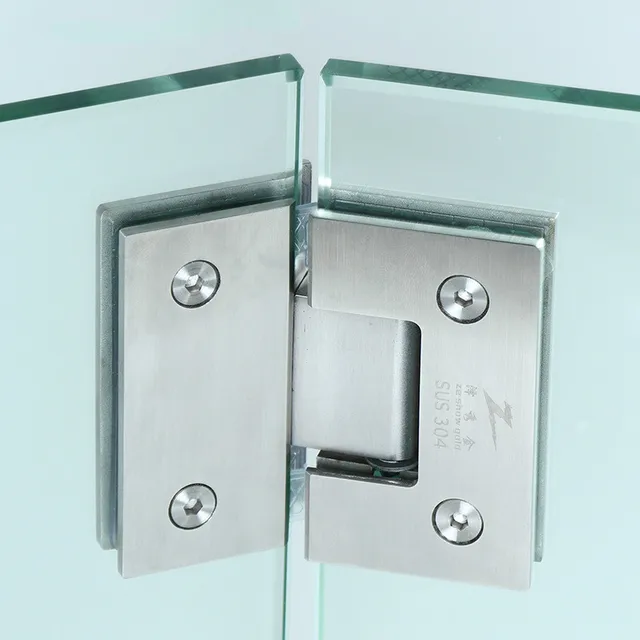 135 Degree Brushed Glass 304 Stainless Steel Hinge, Bath Shower Door