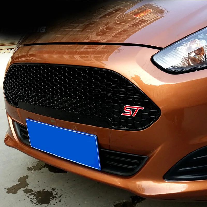 Vtear для Ford Fiesta 3 MK7 гоночная решетка крышки гоночных грилей рамка полосы воздухозаборника передний бампер украшения внешние аксессуары