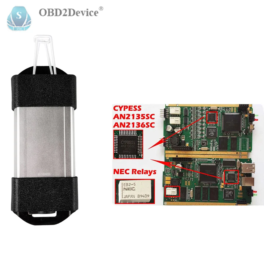 

2018 Top Quality For Renault CAN Clip Diagnostic interface obd2 Tool CANClip V178 with Full Chip AN2135SC AN2136SC DHL Shipping
