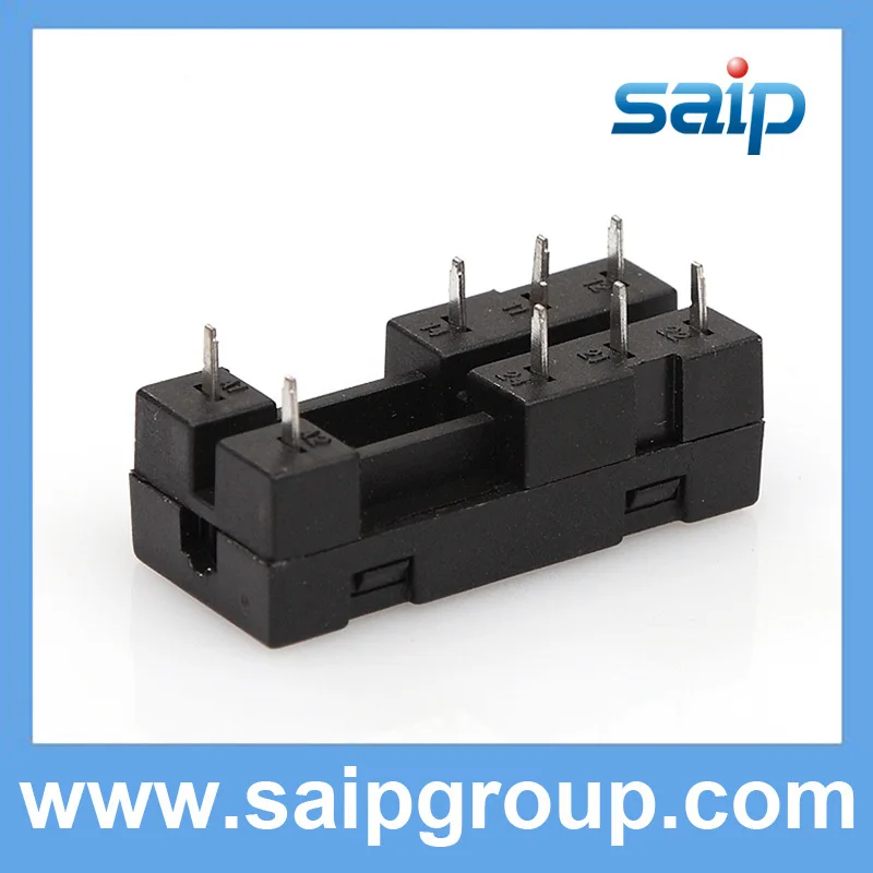 

10Pcs/lot Exiquisite Quality 8 Pin Relay Socket /35mm DIN-rail Mounting Relay Socket Base (5A 250V )