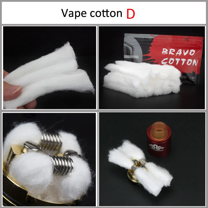 youthvape органический хлопок для Ecigarette rebuildable RDA RBA DIY распылитель пара хлопок очистки Замена