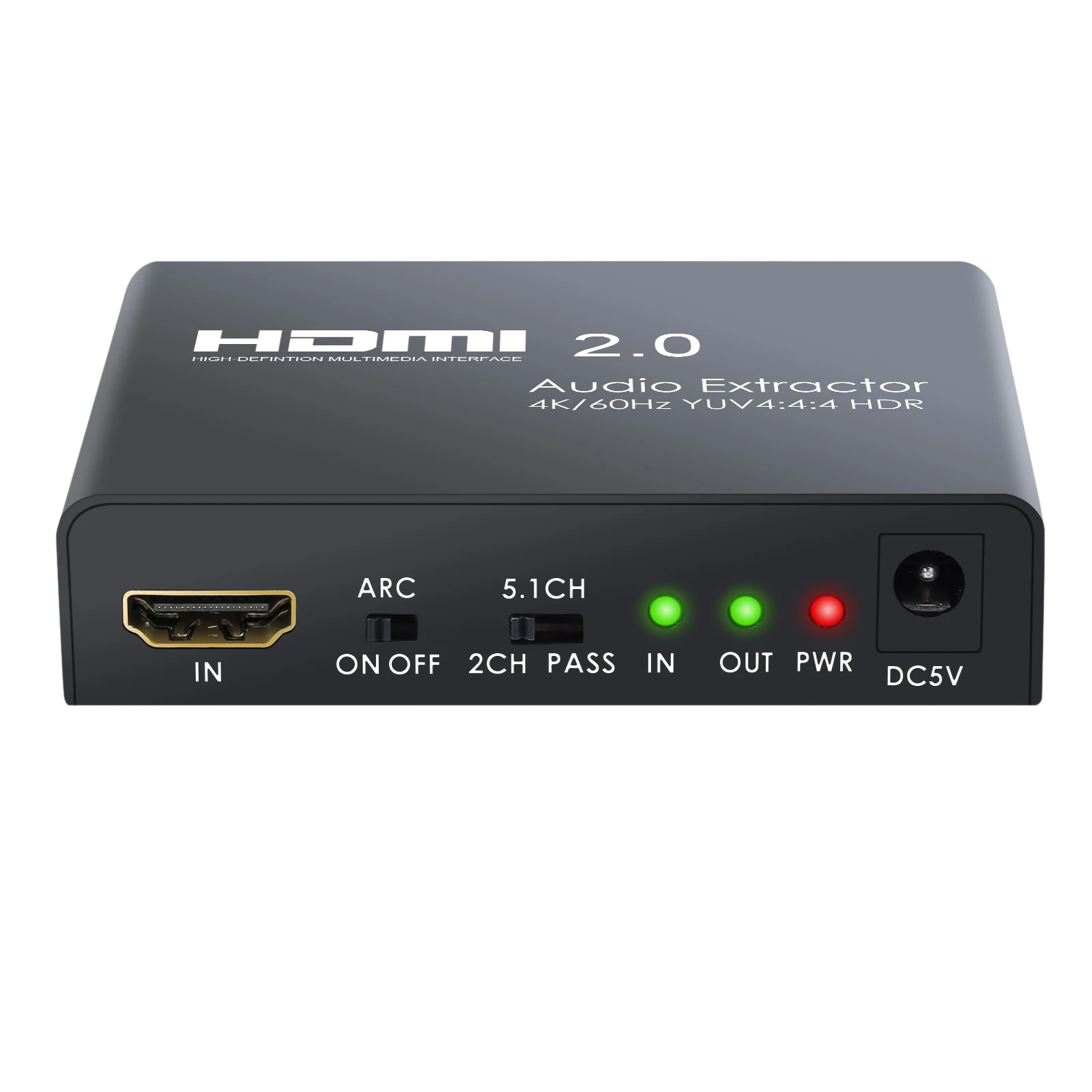 Proster HDMI в оптический TOSLINK SPDIF RCA L/R 3,5 мм наушники HDMI 2,0 аудио экстрактор поддержка 4K 60Hz YUV 4:4:4 и HDR адаптер