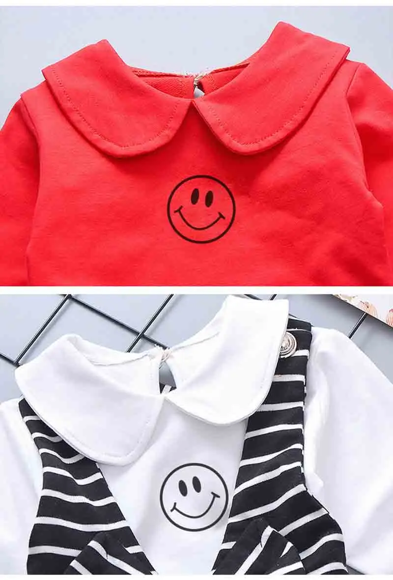 Бибикола новорожденный, комплекты одежды для девочек, осень 2018 года, новая однотонная хлопковая футболка с длинными рукавами для маленьких