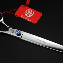 632# 9''25cm бренд фиолетовый дракон высшего сорта парикмахерские Ножницы JP 440C большой камень Товары для кошек Товары для собак домашних животных Резка Ножницы животного ножницы