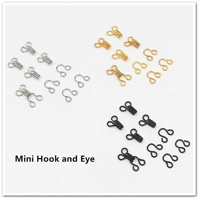 

20/40/100pcs Mini Hook and Eye Buckle for Barbies, BJD, Pullip, Blyth DIY Doll Clothes Dress Pants Buckles Accessories