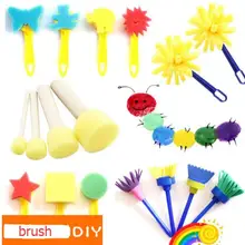 Креативный набор для детей, губчатые кисти, детские игрушки для рисования, граффити, пластиковая ручка, рисование кистью, игрушки для рисования