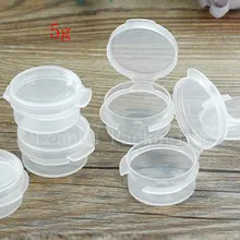 5 г X 100 пустой контейнер для крема с кнопкой, небольшая банка для крема для ухода за кожей, пластиковый контейнер для образцов мази, мини-медицинская коробка