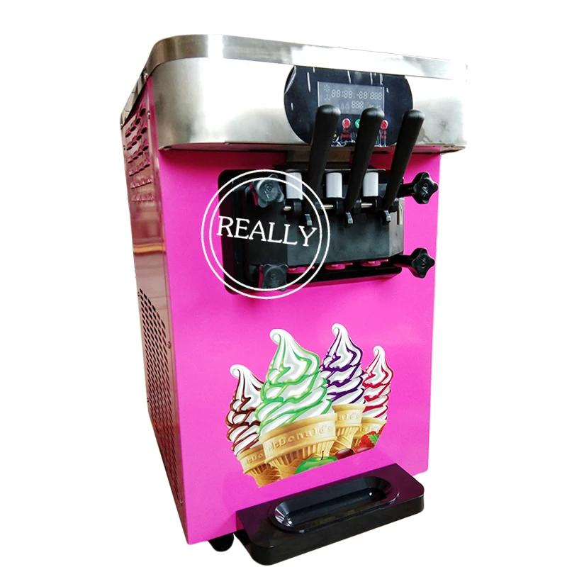 US $1.160.00 Commercial 3 flavor 22L soft serve ice cream machine portable yogurt gelato ice cream maker
