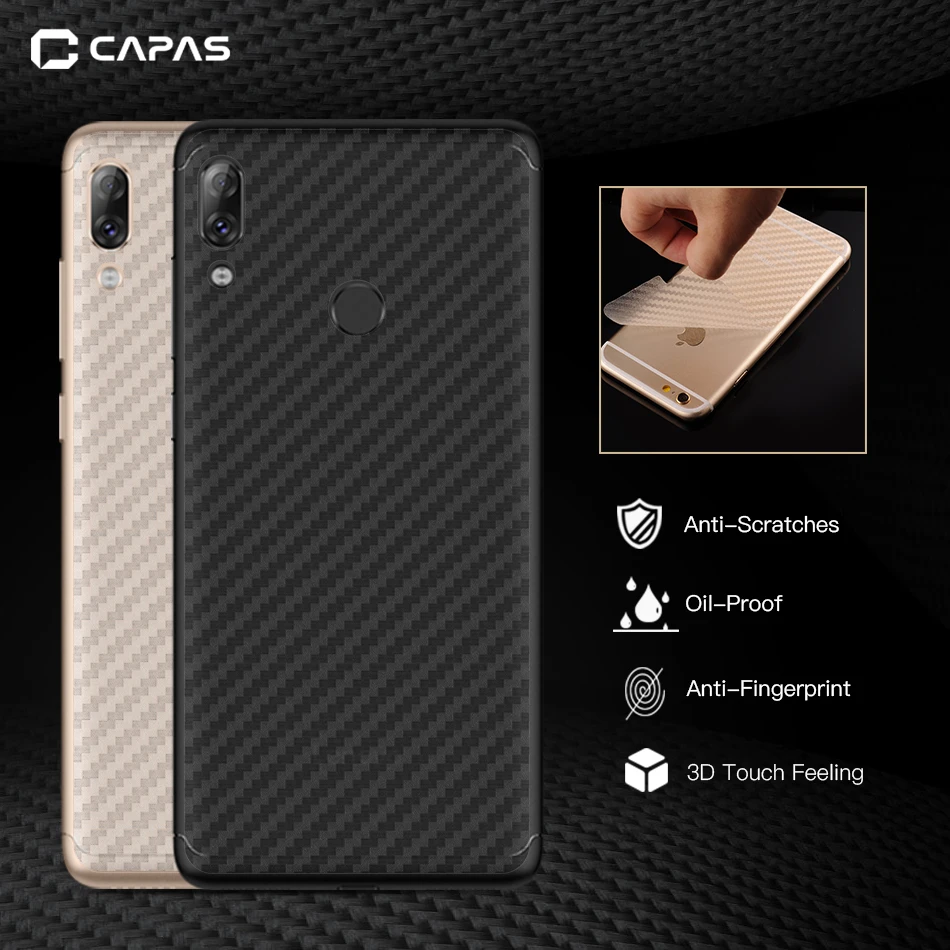 

3pcs For Lenovo K5 Pro Carbon Fiber Grain Back Film For Lenovo S5 Pro 3D Clear Protector Back Cover Transparent Protective Film