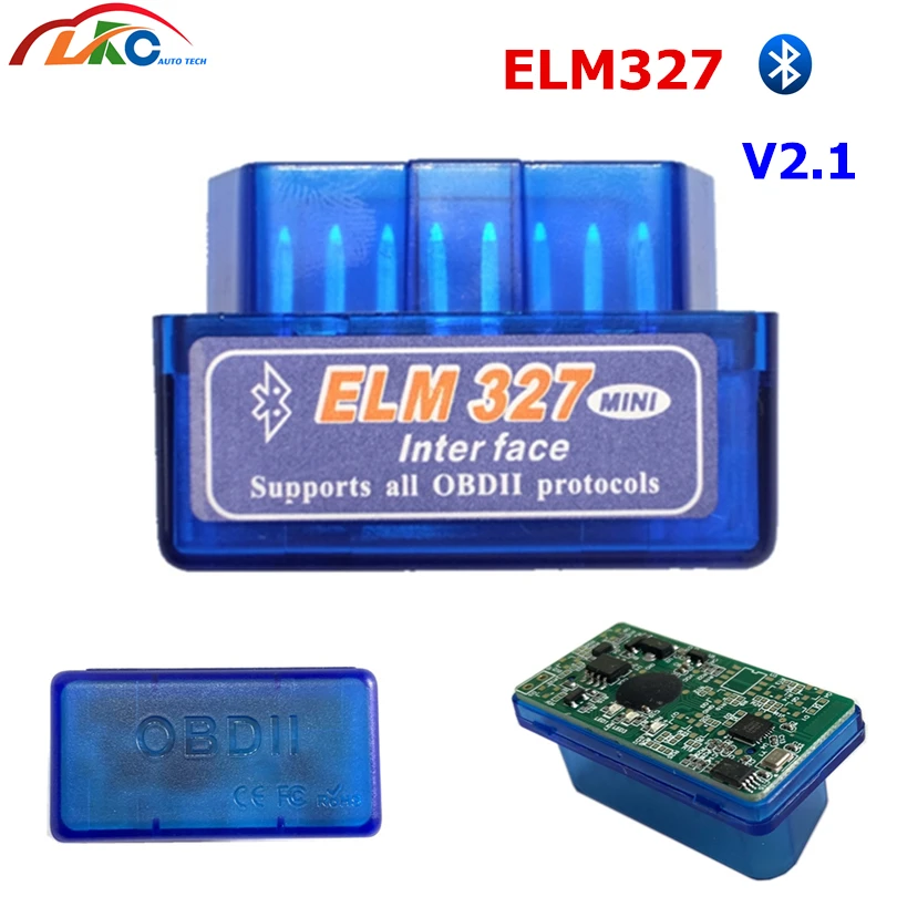 100 шт./лот Бесплатная доставка DHL Mini ELM 327 V2.1 интерфейсный сканер Авто OBDII