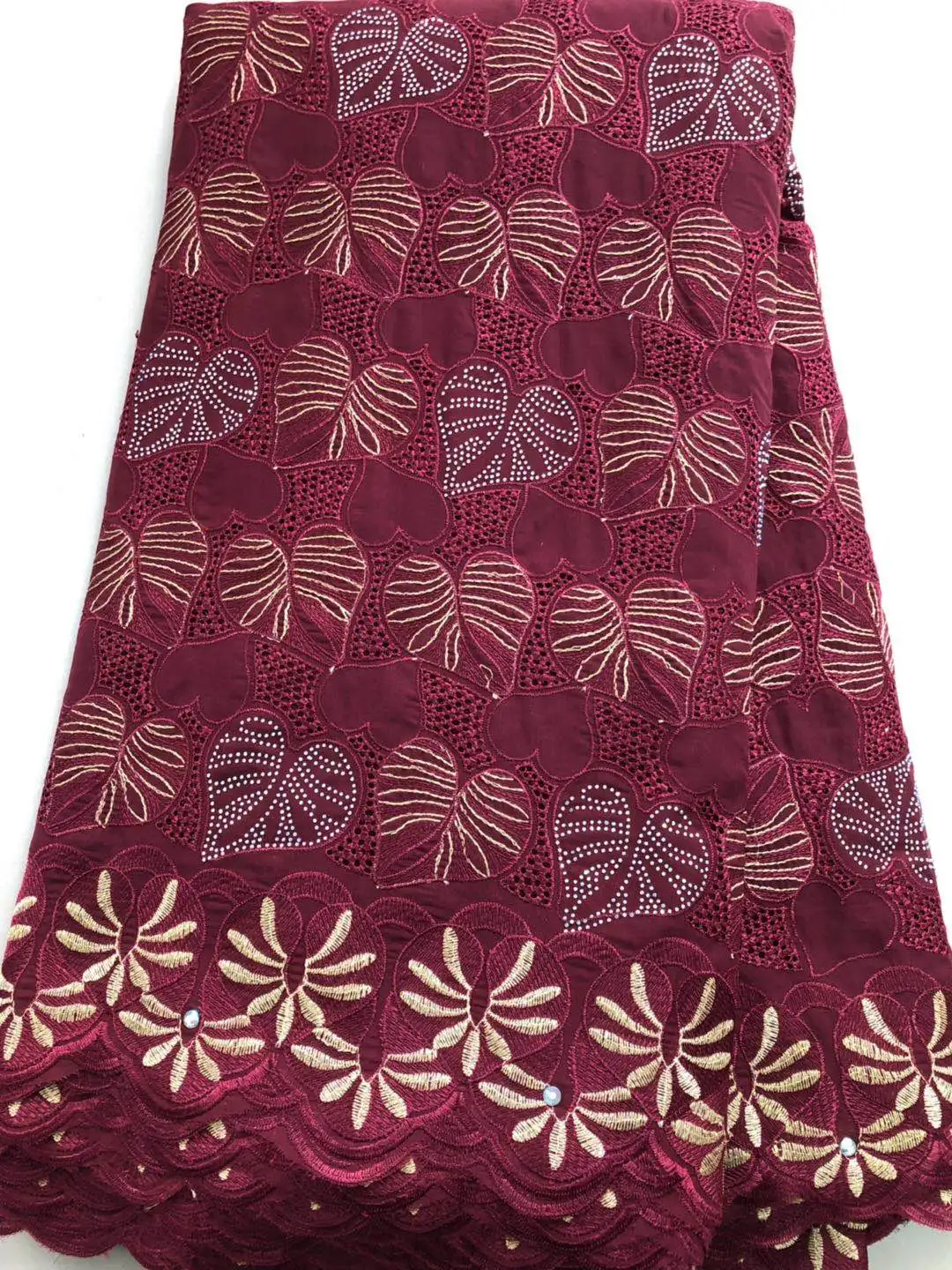 

Free Shipping African Tulle Lace Fabric Nigerian Cotton Swiss Voile Lace In Switzerland High Quality Wine Red Tulle Fabric