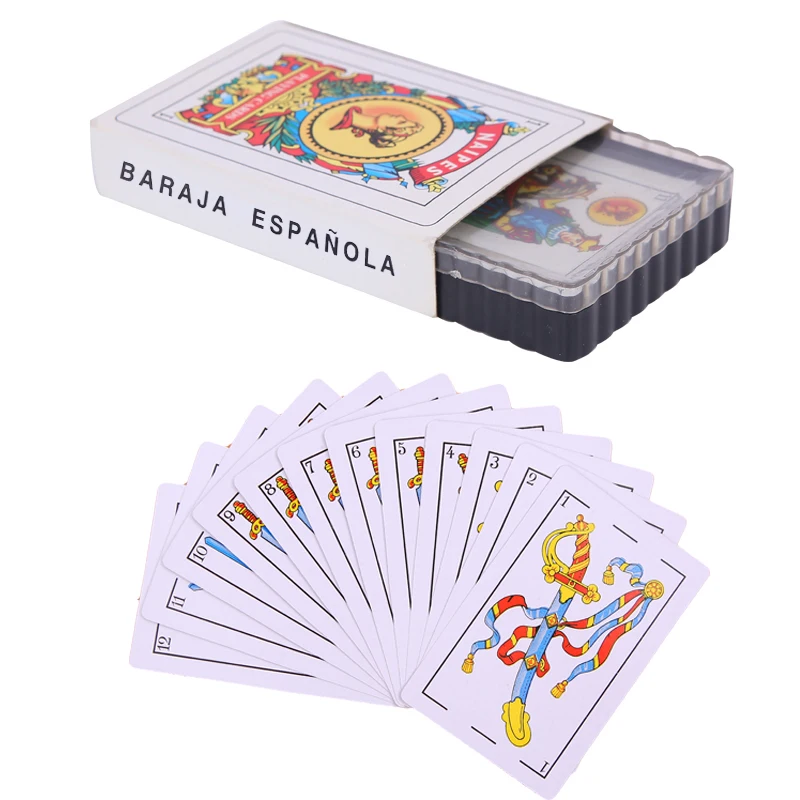 50 карт испанский ПВХ карты покер Семья Водонепроницаемый Пластик игры Карточная Игра Головоломка Развивающая игра пластиковая покерная