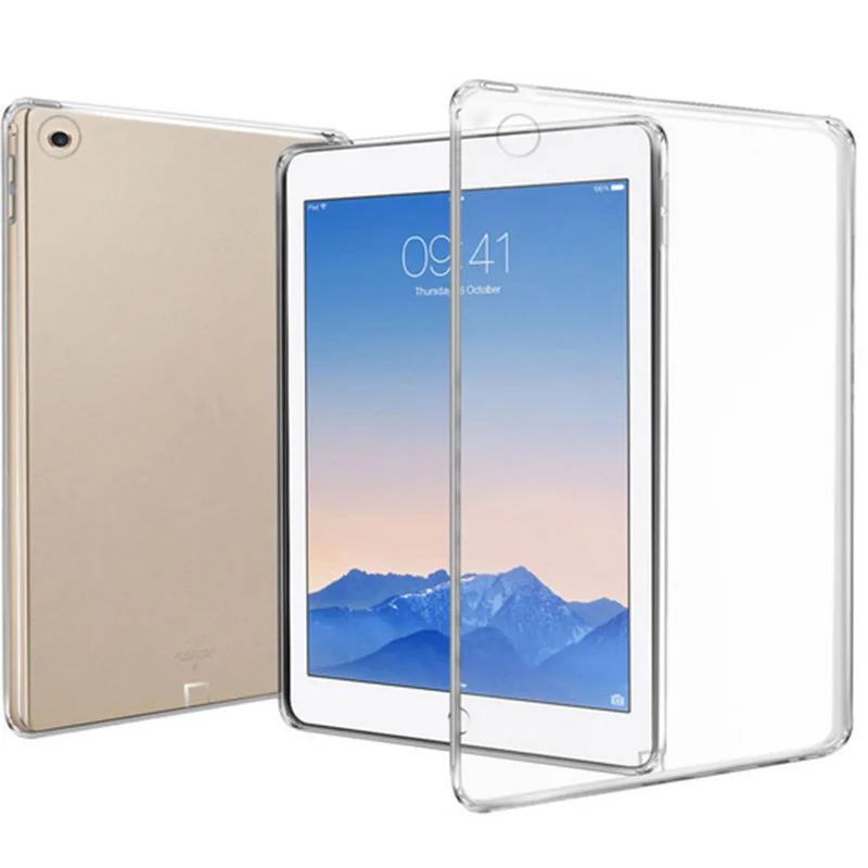

ULIFART Silicon Clear Transparent Case Cover For New iPad 9.7inch 2017 A1822 A1823 For 2018 ipad 9.7inch case Ultra Thin Shell
