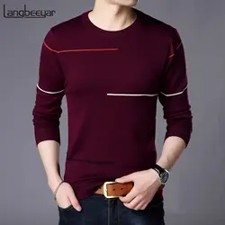 2019 новый модный бренд свитер Для мужчин пуловер Мужской пуловер Джемперы вязаный, шерстяной Осень корейский стиль Повседневное Для мужчин