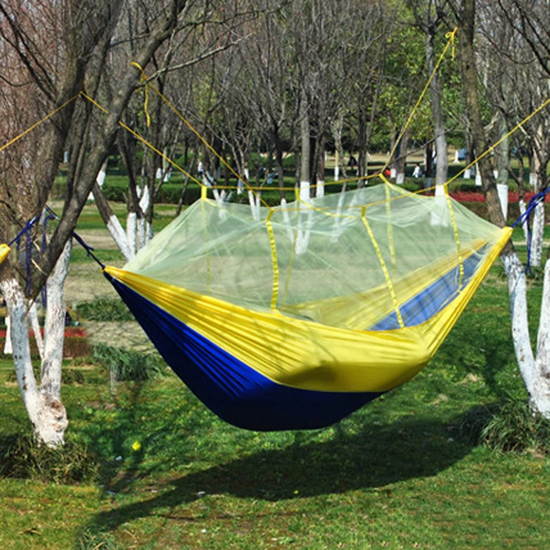 DIY Portable Camping Mosquito Net Nylon Hammock Outdoor Hanging Bed Sleeping Swing