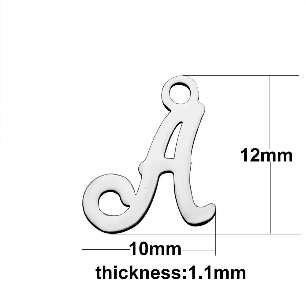 Полированные оригинальные подвески из нержавеющей стали 26 букв английского алфавита для женщин и мужчин DIY Изготовление ювелирных изделий 10 шт./лот Новинка