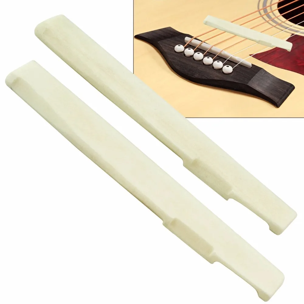 Yibuy Acoustic Guitar Blank Bone Nut And Saddle pour luthier