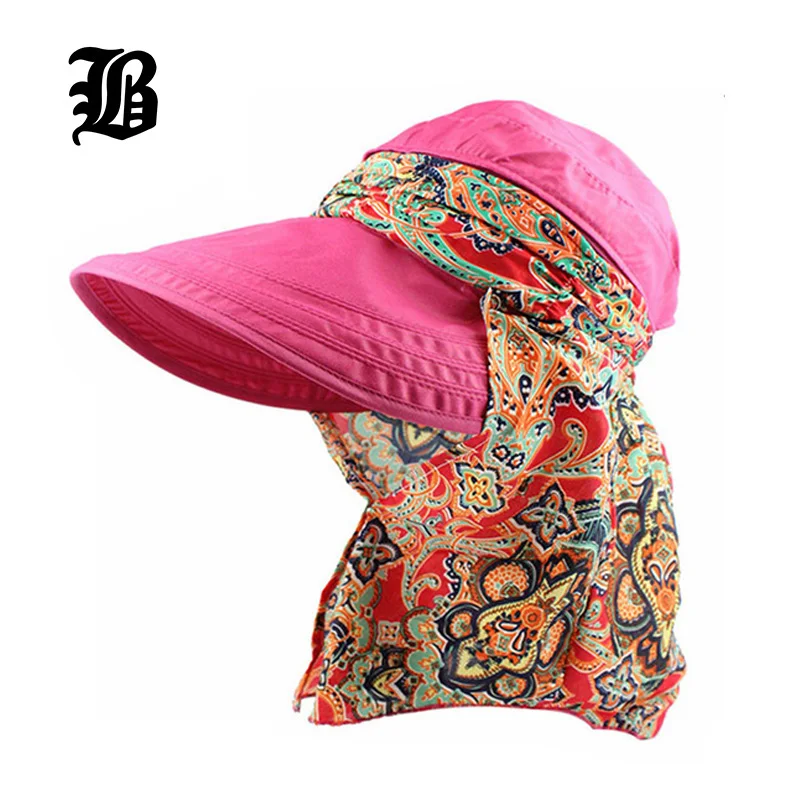 

[FLB] Wholesale Fashion Face Protection Sun Hat Summer Foldable Hats For Women Anti-UV Wide Big Brim Adjustable Women Hat Summer
