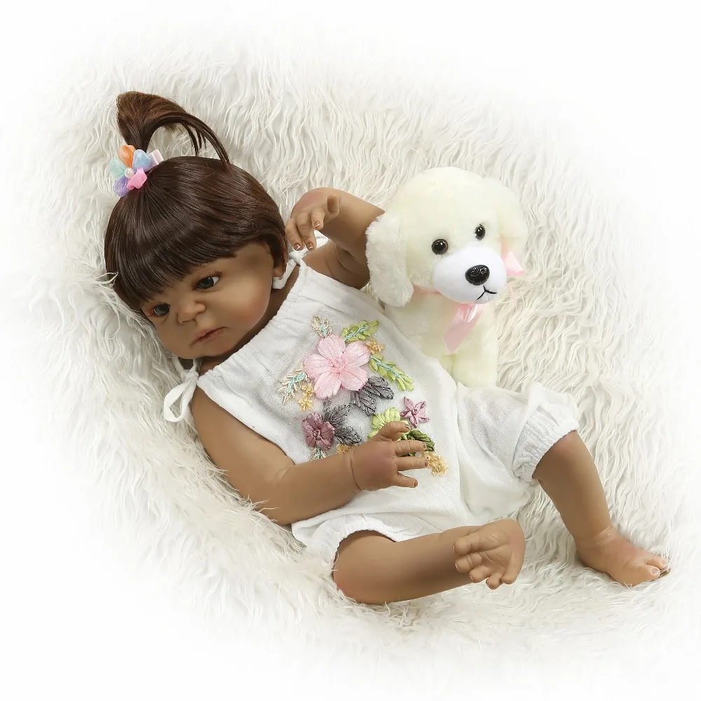 NPK 22 дюйма 56 см Reborn Dolls Baby Girl силиконовые виниловые куклы для всего тела