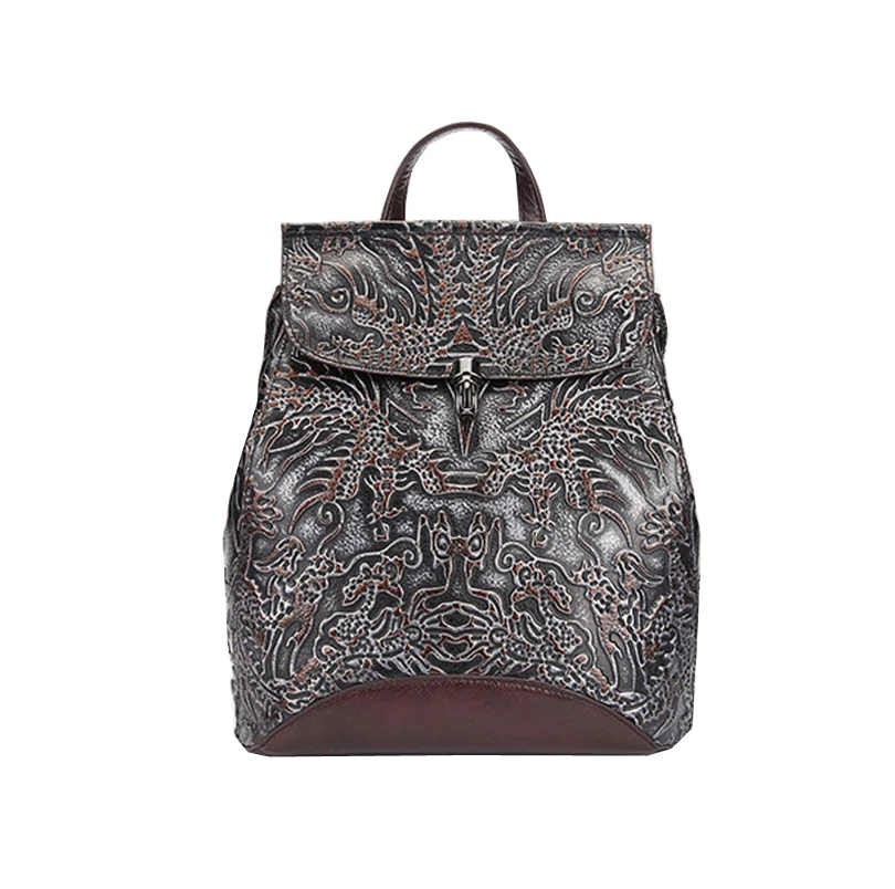 

Quality Genuine Leather Women's Backpacks Anti Theft Rucksack Ladies Travel Bags Female School Big Capacity Satchel Bag