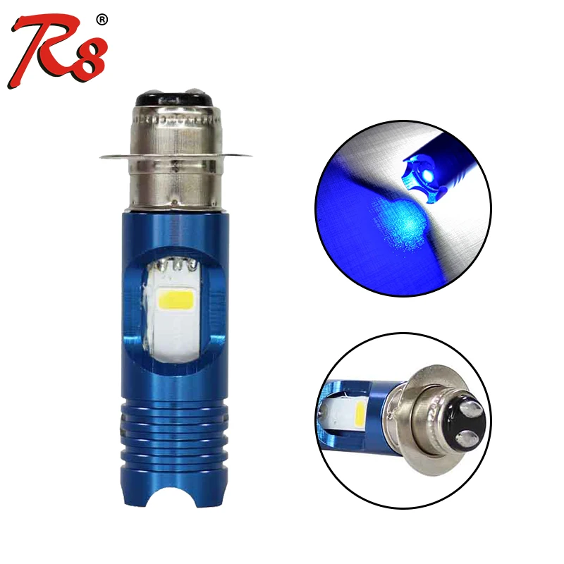 

RTD Single Claw H7 P15D-25-1 H6 H4 Motorcycle LED Headlights COB 8W 800LM 6500K Plug and Play Blue DRL for Motorbike Scooter